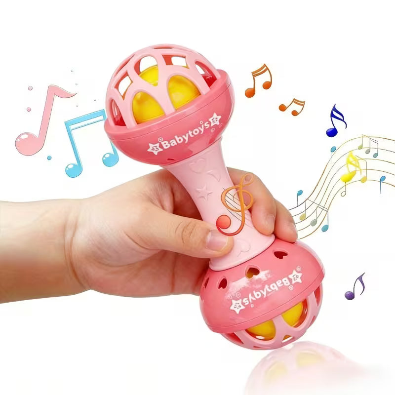 Interactive Double-Headed Baby Rattle Toy