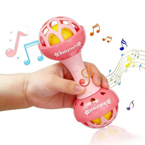 Interactive Double-Headed Baby Rattle Toy