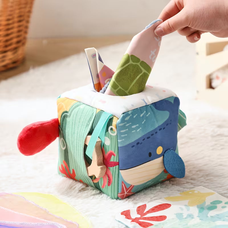 Colourful Marine Animal Sensory Tissue Box Toy