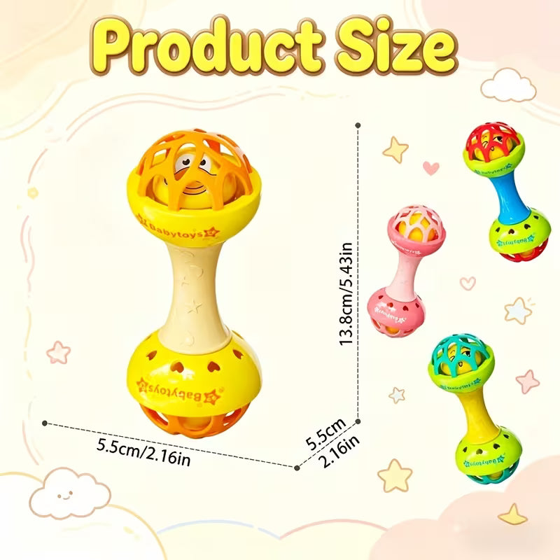 Interactive Double-Headed Baby Rattle Toy