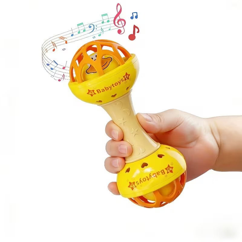 Interactive Double-Headed Baby Rattle Toy