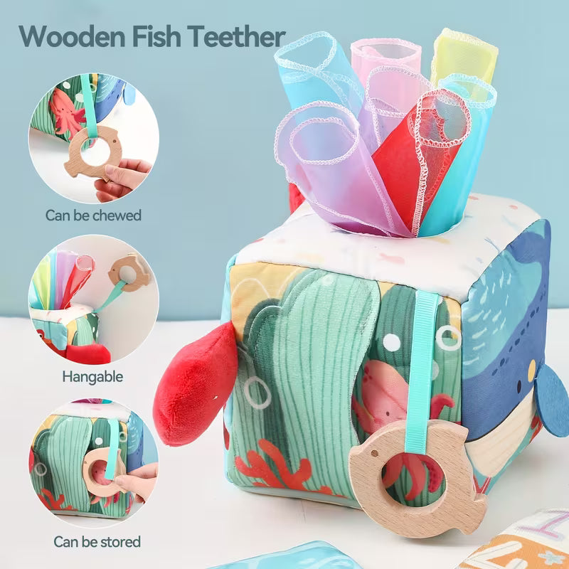 Colourful Marine Animal Sensory Tissue Box Toy