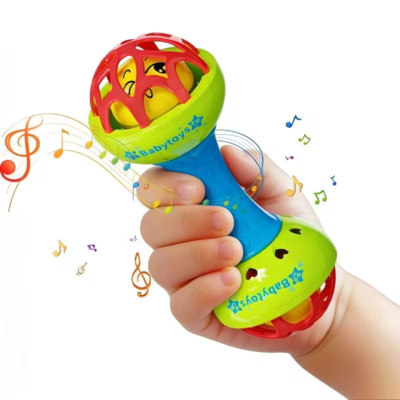 Interactive Double-Headed Baby Rattle Toy
