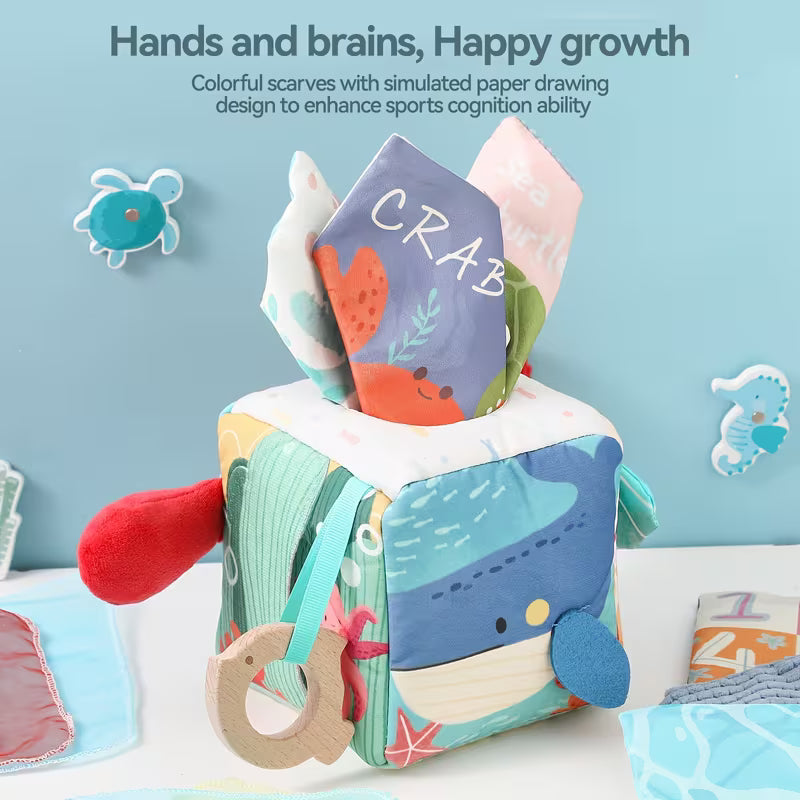 Colourful Marine Animal Sensory Tissue Box Toy