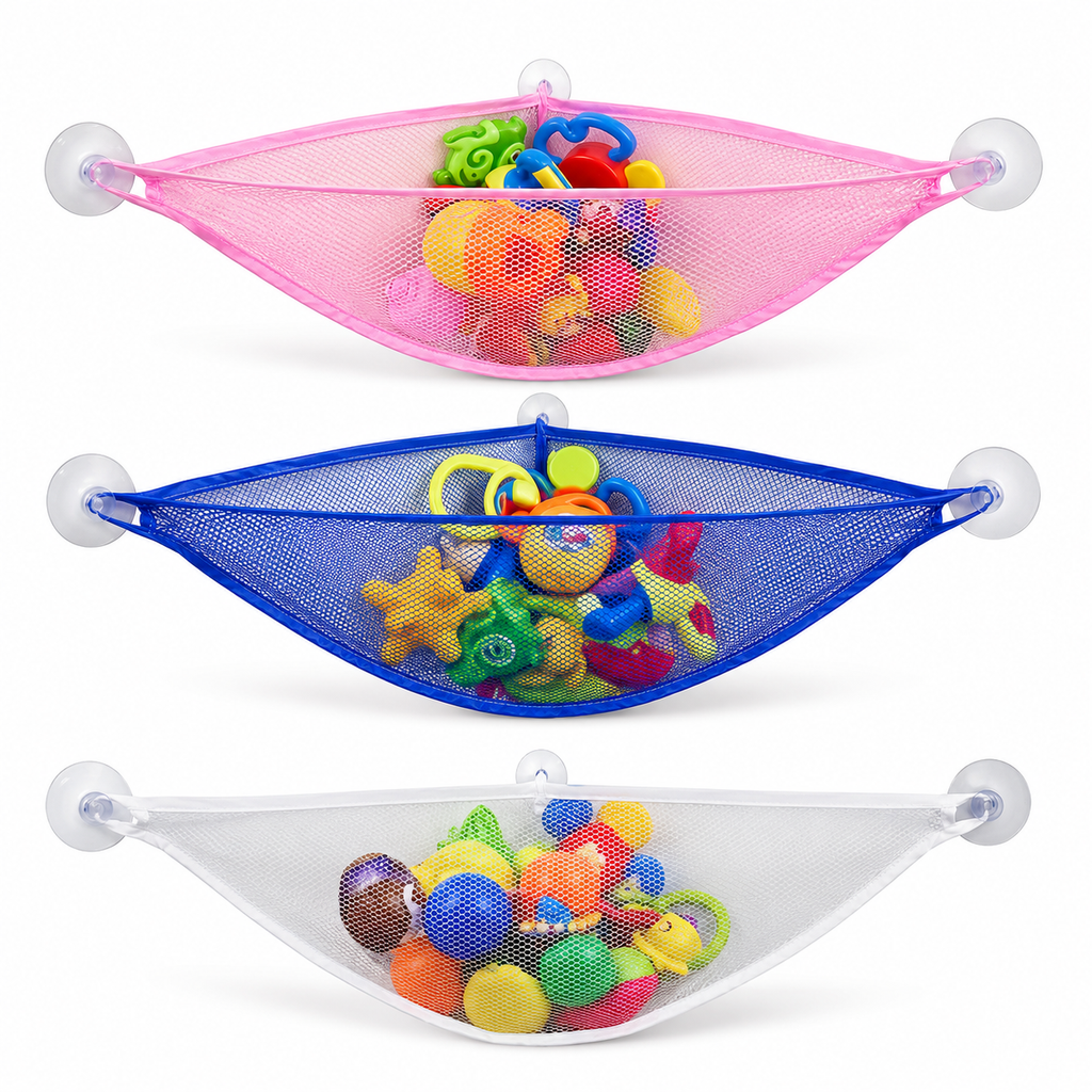 Suction Cup Bathroom Mesh Storage Hammock