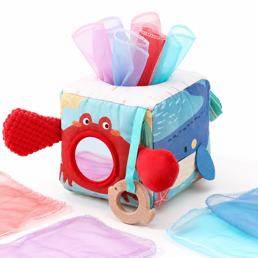 Colourful Marine Animal Sensory Tissue Box Toy