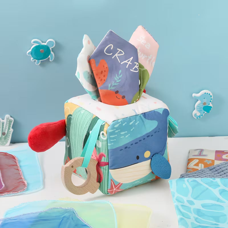 Colourful Marine Animal Sensory Tissue Box Toy